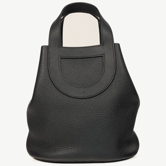 Hermes In-the-Loop 23 Black Taurillon Clemence Leather & Swift Calfskin Tote - Picture 1 of 11